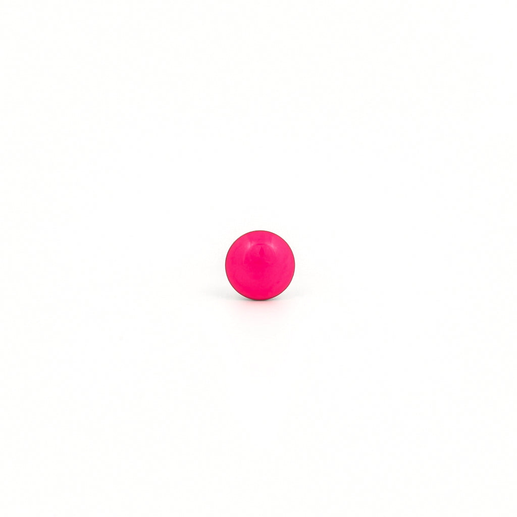 Tiny Tips™ Stainless Steel Neon Pink Buttons