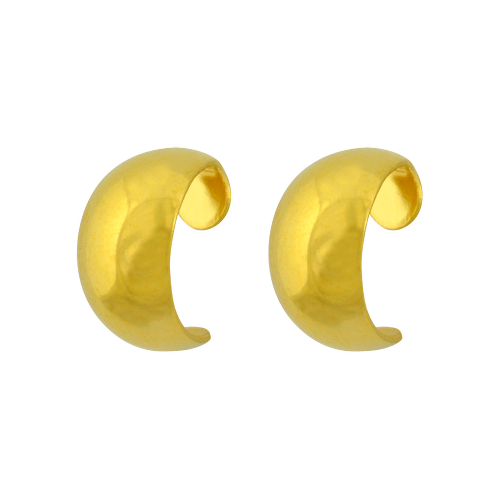Tiny Tips™ Gold-Plated 3/8″ J Smooth Hoops